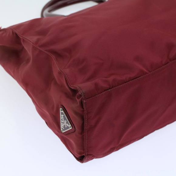 PRADA Hand Bag Nylon Red Auth ti1240 - Picture 10 of 16